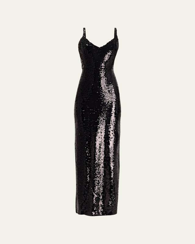 Karma Sequined Sleeveless Maxi Dress